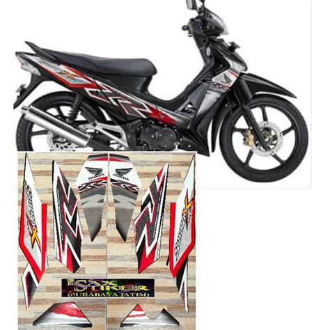 Jual Striping Original Honda Supra X R Cw Hitam Tahun Shopee