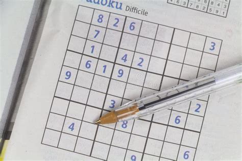 Sudoku game in a newspaper stock image. Image of logic - 165195253