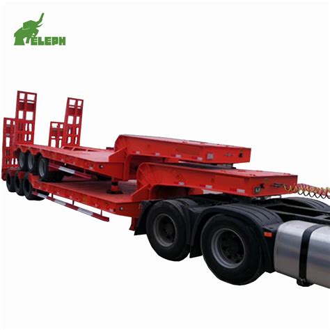 Heavy Duty M Long Lines Axle Low Bed Truck Trailer Ton Low