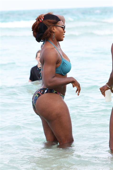 SERENA WILLIAMS In Bikini At A Beach In Miami HawtCelebs