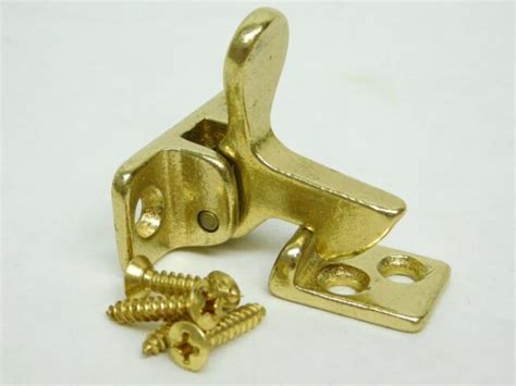 Hb Ives Heavy Duty Elbow Latch Cabinet Door Window Catch Cast Brass W Screws Es Ebay