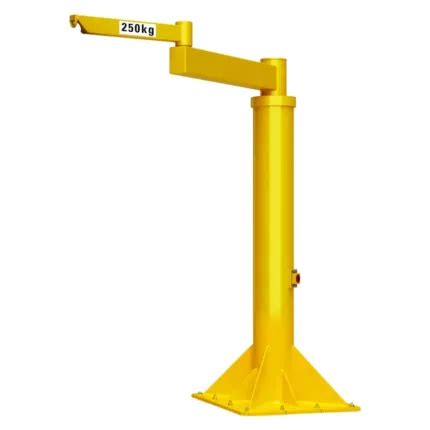 Articulated Pillar Jib Crane With Self Supporting Hubs 500kg Span 2 5m