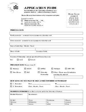 Fillable Online Eap Ucop Potsdam Application Form Spring 13