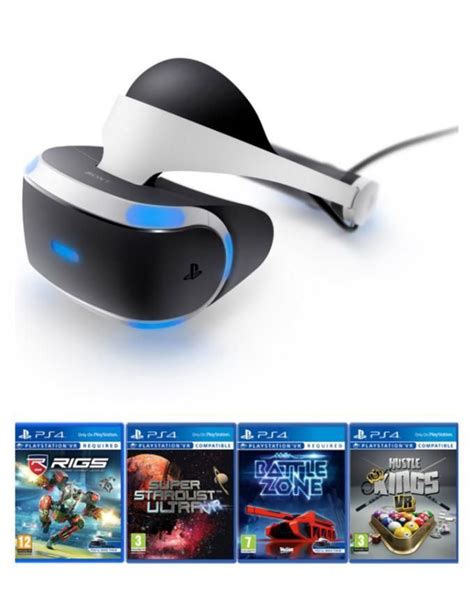 PlayStation VR Headset with 4 VR Games Black - Sony