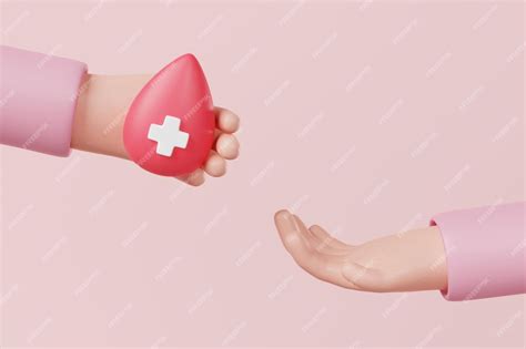 Икона с кровью в руке на розовом фоне Донорство крови медицинская ...
