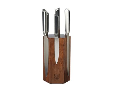 Bloque De Cuchillos De Cocina Loki Imatra Piezas Nude Maisons Du Monde
