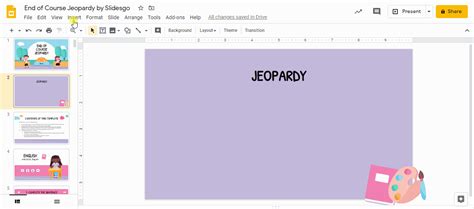 how to create a jeopardy game in google slides