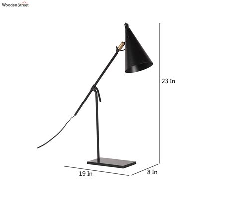 Buy Bow Metal Shade Study Lamp With Black Base Black At Off