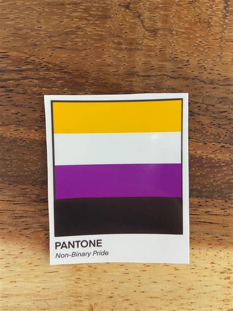 Pantone Pride Flag Stickers Pansexual Bisexual Lesbian Etsy