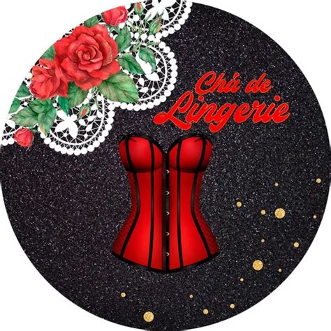 Painel Festa Redondo Ch De Lingerie Vermelho X Cor Colorido Tamanho Do Painel X