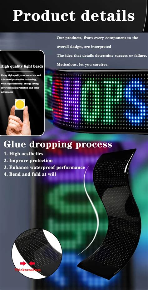 Панель Пиксельная автомобильная, RGB, с подсветкой | AliExpress