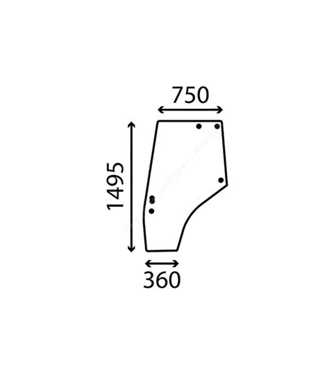 Cristal Puerta Izquierda Para Tractor Massey Ferguson Series 4200 Y 4300