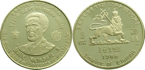 Ethiopia Birr Hail Selassi I Gold Proof Ma Shops