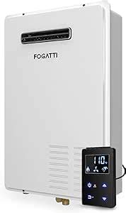 FOGATTI Natural Gas Tankless Water Heater Outdoor Installation 7 5 GPM