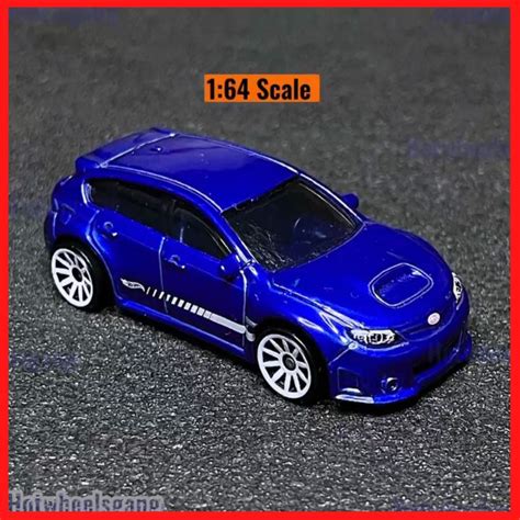 Hot Wheel Subaru Wrx Sti Jdm Collections Series Loose Metalflake Blue Kereta Mainan