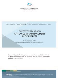 Expertenstandard Entlassungsmanagement In Der Pflege Expertenstandard