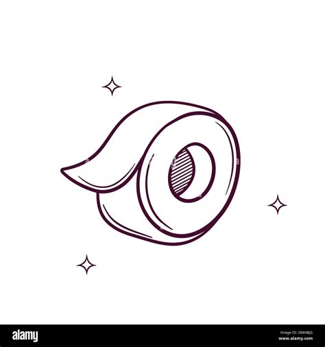 Hand Drawn Duck Tape Doodle Vector Sketch Illustration Stock Vector