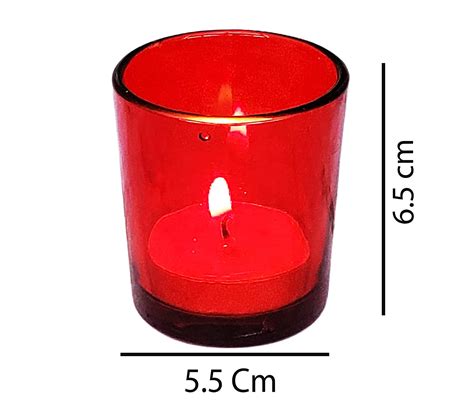 Pure Source India Set Of 4 Glass Votive Tealight Candle Holders Living Room Side Table Home