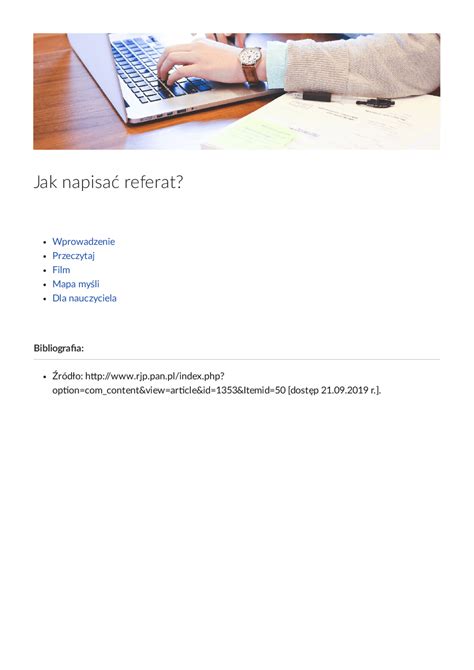 Jak Się Piszę Referat 4