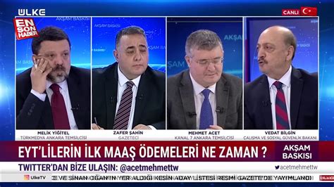 Bakan Vedat Bilgin Eyt Lilerin Ilk Maaşlarını Ne Zaman Alacağını Açıkladı Dailymotion Video