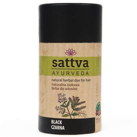 Sattva Ayurveda Natural Herbal Dye For Hair Black Henna Czarna