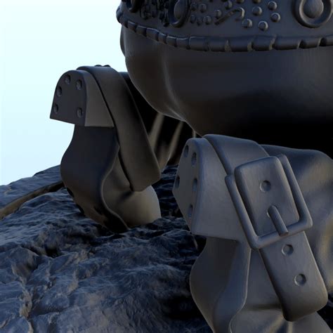 Hartolia Miniatures Half Naked Woman Crouching With Revolver Nsfw Stl File For D