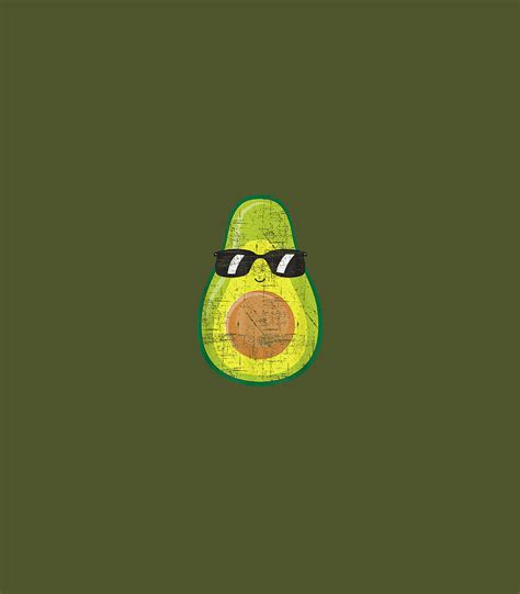 Avocado With Sunglasses Funny Vegan Vegetarian Design Digital Art By Laithc Ileri