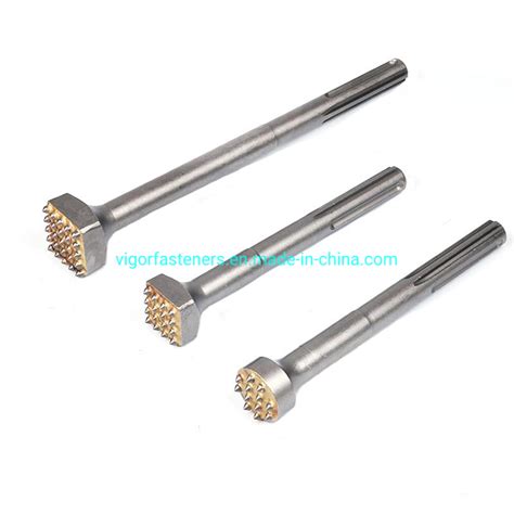 Sds Max Sds Plus Bush Hammer Bit Tools Carbide Tip With Alloy Tips