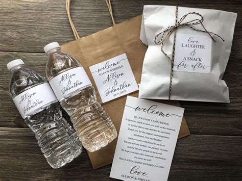 Wedding Welcome Bag Diy Sticker Kit Comes With Personalized Letter