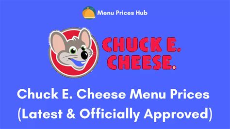 Chuck E Cheese Menu Prices Updated July 2023