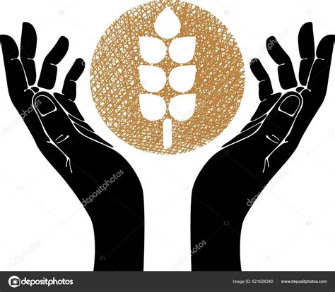 Hands Wheat Vector Symbol Stock Vector By ©yayimages 621626340