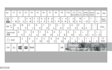 Illustration Of A Jis Layout Computer Keyboard Stock Illustration