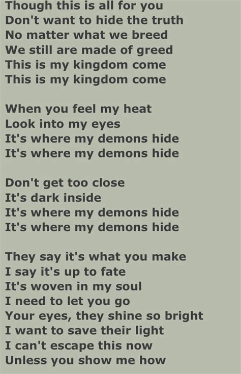 Demons Lyrics