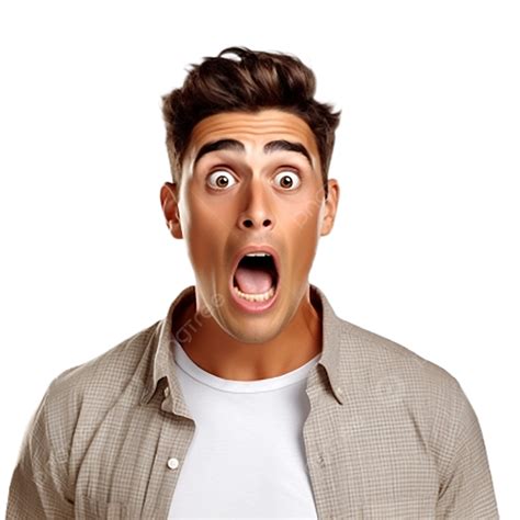Surprise Beautiful Man Transparent Background Character Surprise