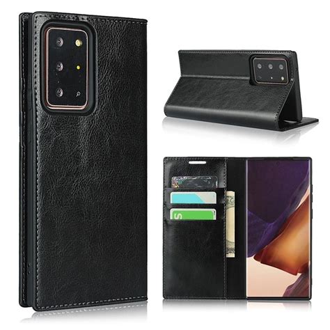 Funda De Cuero Para Samsung Galaxy Note Ultra Estilo Cartera