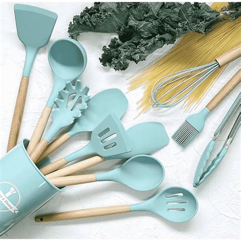 Silicone And Wooden Kitchen Utensils Set 12pcs Quickee