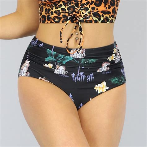 Orangefarbener Bandeau Bikini Mit Hoher Taille Uwantisell De