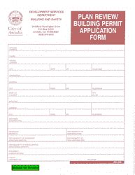 City Of Pacific Grove California Building Permit Application Fill