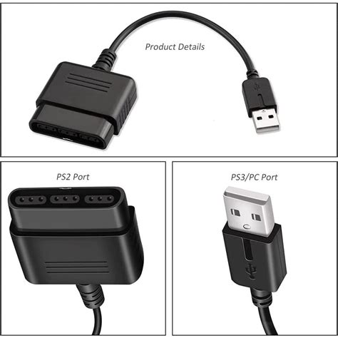 Adapter Dualshock 2 To Usb Converter ตัวแปลงจอย Ps2 เป็น Usb เพื่อใช้