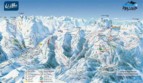 Pra Loup Piste Map Alpski