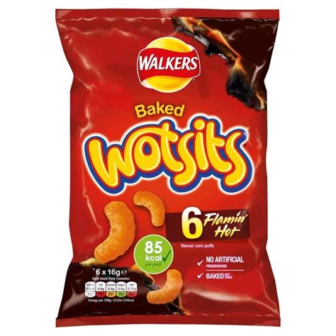 Walkers Wotsits Flamin Hot Multipack Snacks 6 Pack KwikDrop