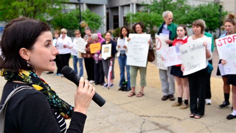 Dozens Gather To Protest Human Trafficking