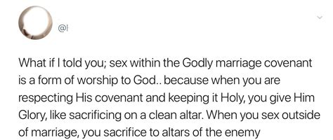 Having Sex Outside Of Marriage Sacrificing Altars To Satan R
