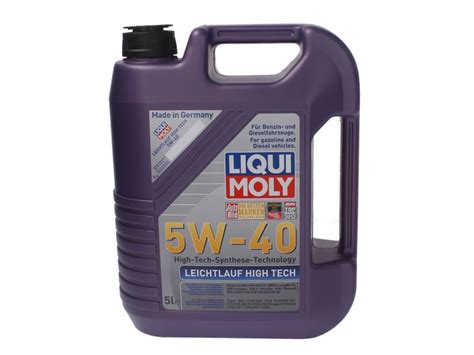 Olej syntetyczny LIQUI MOLY Leichtlauf High Tech 5W40, 5 litrów - Sklep ...