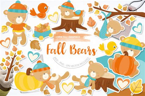 Fall Bears By Prettygrafik Design Thehungryjpeg