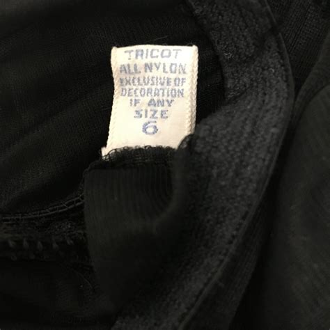 Vintage Vanity Fair Tricot Sheer Black Bikini Pa Gem