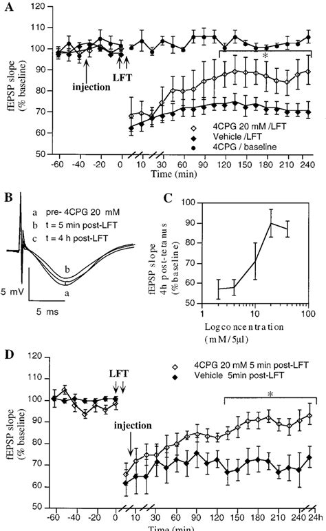 Ltd In The Ca1 Region In Vivo Is Modulated By Group 1 Mglurs A The