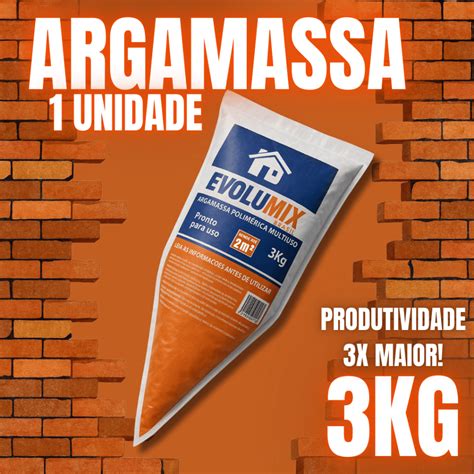 Argamassa Para Assentar Tijolo - Argamassa Polimérica Bisnaga 3kg Massa Pronta P Construção Assentar ...