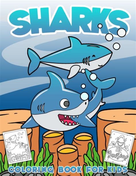 Sharks Coloring Book For Kids Cool Shark Coloring Book For Boys Girls