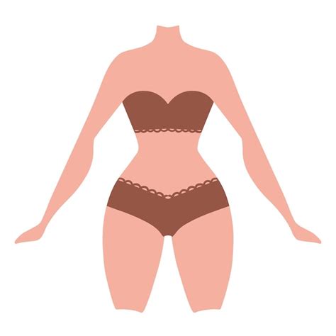 Image Colorée De Différents Corps En Lingerie Vecteur Premium